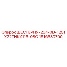 1616530700 ШЕСТЕРНЯ-254-0D-125TX22THKX116-0BO Epiroc