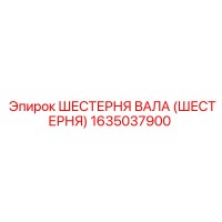 1635037900 ШЕСТЕРНЯ ВАЛА (ШЕСТЕРНЯ) Эпирок