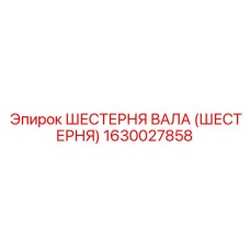 1630027858 ШЕСТЕРНЯ ВАЛА (ШЕСТЕРНЯ) Epiroc