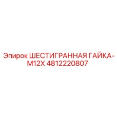 4812220807 ШЕСТИГРАННАЯ ГАЙКА-M12X Epiroc