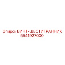 5541927000 ВИНТ-ШЕСТИГРАННИК Epiroc
