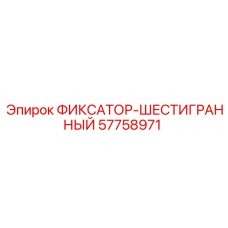 57758971 ФИКСАТОР-ШЕСТИГРАННЫЙ Epiroc