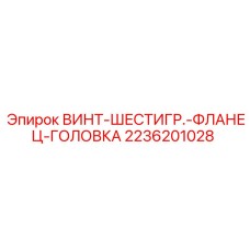 2236201028 ВИНТ-ШЕСТИГР.-ФЛАНЕЦ-ГОЛОВКА Epiroc