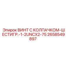 2658549897 ВИНТ С КОЛПАЧКОМ-ШЕСТИГР.-1-2UNCX2-75 Epiroc