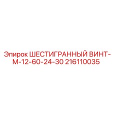 216110035 ШЕСТИГРАННЫЙ ВИНТ-M-12-60-24-30 Epiroc