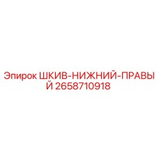2658710918 ШКИВ-НИЖНИЙ-ПРАВЫЙ Эпирок