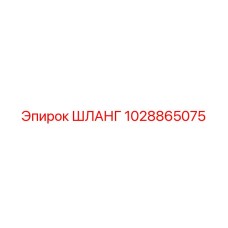 1028865075 ШЛАНГ Эпирок