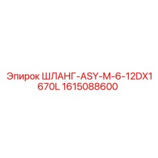 1615088600 ШЛАНГ-ASY-M-6-12DX1670L Epiroc