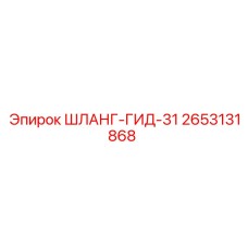 2653131868 ШЛАНГ-ГИД-31 Эпирок