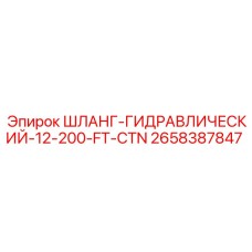 2658387847 ШЛАНГ-ГИДРАВЛИЧЕСКИЙ-12-200-FT-CTN Epiroc