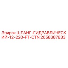 2658387833 ШЛАНГ-ГИДРАВЛИЧЕСКИЙ-12-220-FT-CTN Epiroc