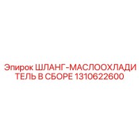 1310622600 ШЛАНГ-МАСЛООХЛАДИТЕЛЬ В СБОРЕ Epiroc