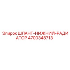 4700348713 ШЛАНГ-НИЖНИЙ-РАДИАТОР Epiroc