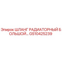 GS10425239 ШЛАНГ РАДИАТОРНЫЙ БОЛЬШОЙ Epiroc
