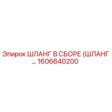 1606640200 ШЛАНГ В СБОРЕ (ШЛАНГ…) Epiroc