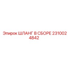 2310024842 ШЛАНГ В СБОРЕ Epiroc