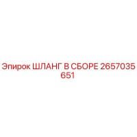 2657035651 ШЛАНГ В СБОРЕ Epiroc