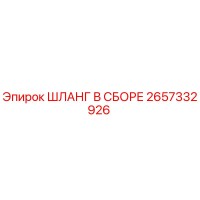 2657332926 ШЛАНГ В СБОРЕ Epiroc