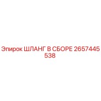 2657445538 ШЛАНГ В СБОРЕ Epiroc