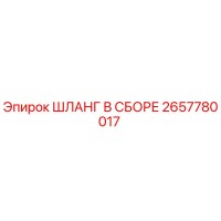 2657780017 ШЛАНГ В СБОРЕ Epiroc