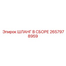 2657978959 ШЛАНГ В СБОРЕ Epiroc