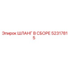 52317815 ШЛАНГ В СБОРЕ Epiroc