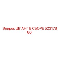 52317880 ШЛАНГ В СБОРЕ Epiroc