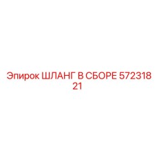 57231821 ШЛАНГ В СБОРЕ Epiroc