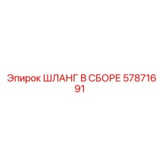 57871691 ШЛАНГ В СБОРЕ (Epiroc)