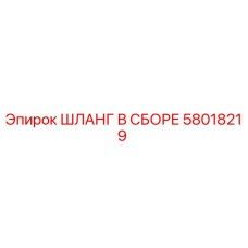 Шланг в сборе 58018219 Epiroc