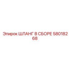 Шланг в сборе 58018268 Epiroc