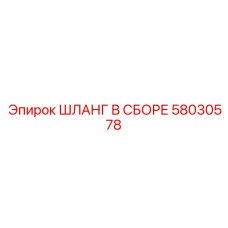 58030578 ШЛАНГ В СБОРЕ Epiroc