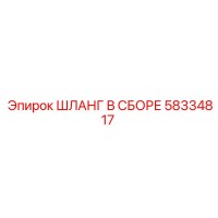 58334817 ШЛАНГ В СБОРЕ Epiroc