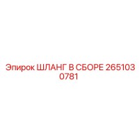 2651030781 ШЛАНГ В СБОРЕ Epiroc