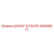 56958671 ШЛАНГ В СБОРЕ Epiroc