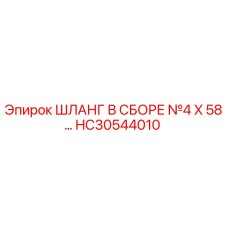 HC30544010 ШЛАНГ В СБОРЕ №4 X 58… Epiroc