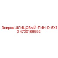 4700186592 ШЛИЦОВЫЙ-ПИН-D-5X10 Epiroc