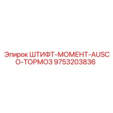 9753203836 ШТИФТ-МОМЕНТ-AUSCO-ТОРМОЗ Epiroc