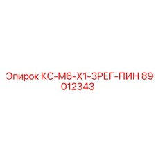89012343 КС-M6-X1-3РЕГ-ПИН Epiroc