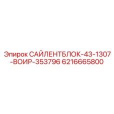 6216665800 САЙЛЕНТБЛОК-43-1307-ВОИР-353796 Epiroc