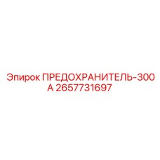2657731697 ПРЕДОХРАНИТЕЛЬ-300А Epiroc