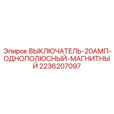 Магнитный выключатель однополюсный 20А арт.2236207097