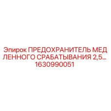 1630990051 ПРЕДОХРАНИТЕЛЬ МЕДЛЕННОГО СРАБАТЫВАНИЯ 2,5… Epiroc