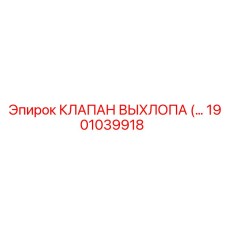 1901039918 КЛАПАН ВЫХЛОПА Epiroc