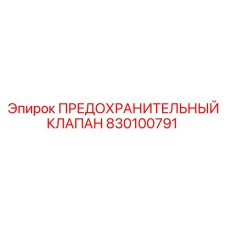 830100791 ПРЕДОХРАНИТЕЛЬНЫЙ КЛАПАН Epiroc