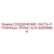 5730009964 СОЕДИНЕНИЕ-ЧАСТЬ-F-ГРАНИЦА-ТРУБА-12 | Epiroc