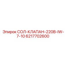 6217702600 СОЛ-КЛАПАН-220В-IW-7-10 Epiroc