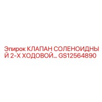 GS12564890 КЛАПАН СОЛЕНОИДНЫЙ 2-Х ХОДОВОЙ Epiroc