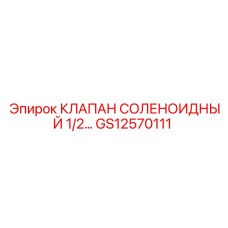 GS12570111 КЛАПАН СОЛЕНОИДНЫЙ 1/2 Epiroc