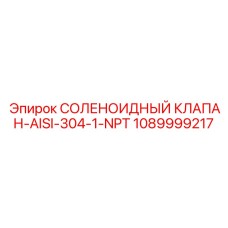 1089999217 СОЛЕНОИДНЫЙ КЛАПАН-AISI-304-1-NPT Epiroc